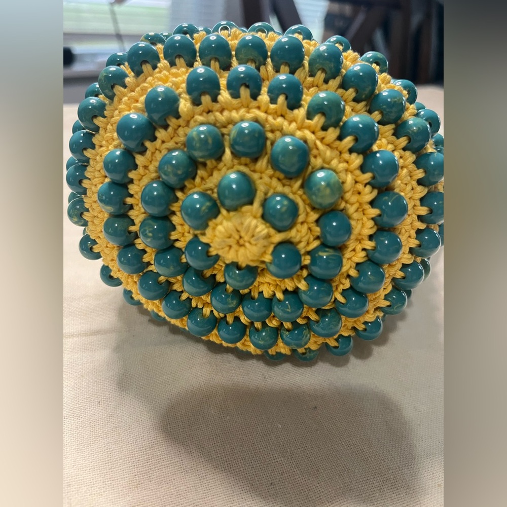 Lele Sadoughi Sunflower Beatrix Crochet Bag With Stone beaded embellishments - Picture 3 of 14